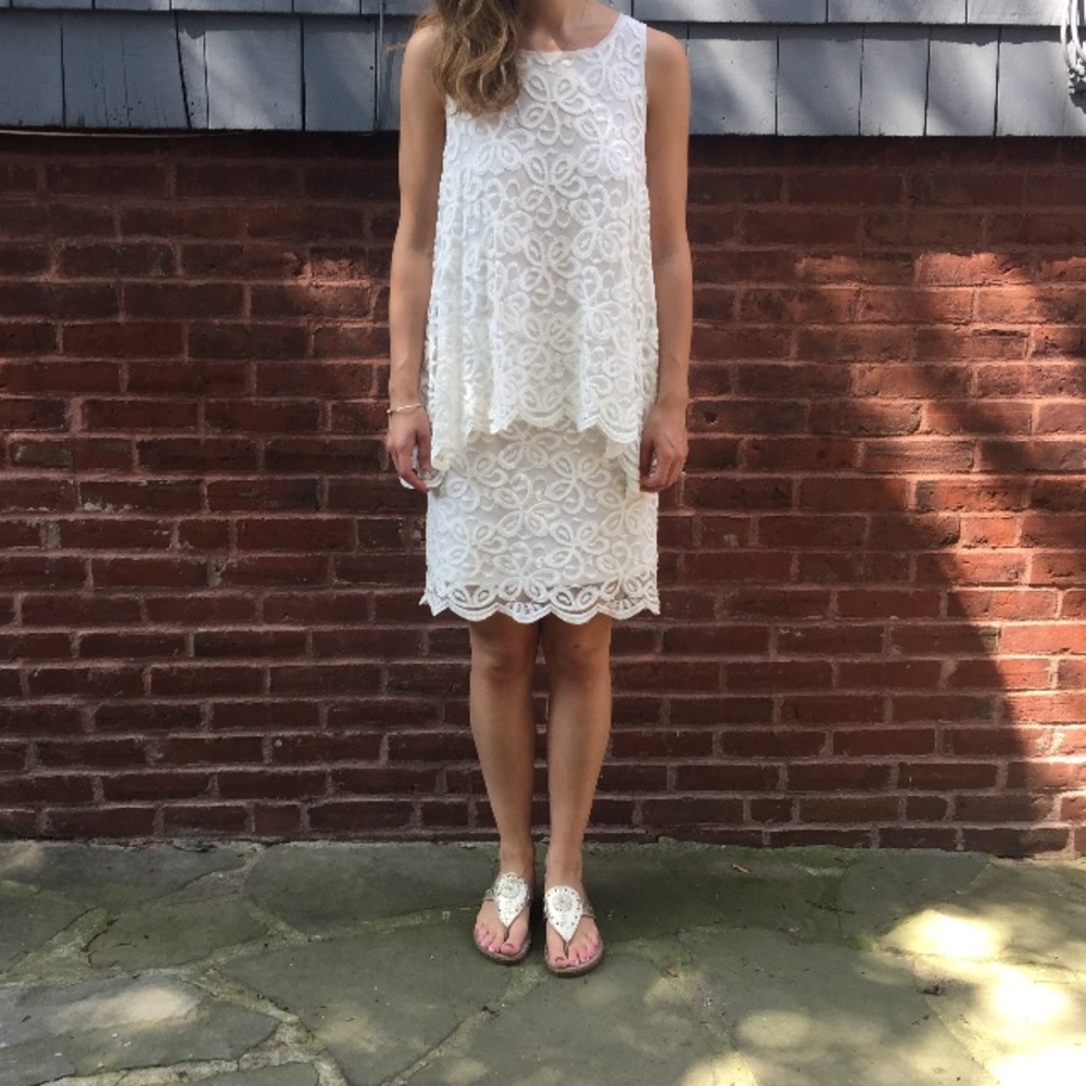 Max Studio.  White Lace Dress.  XS